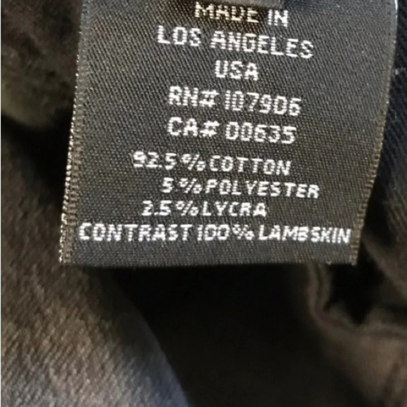 Hudson Ava Super Skinny Black Wash Jeans With Lambs Leather Tuxedo Stripe Sz. 27 - Picture 8 of 11